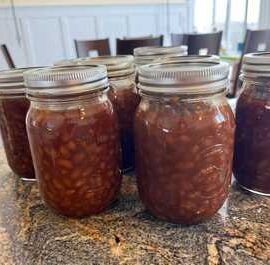 Pressure Canned Sweet Baked Beans