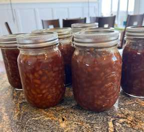 Pressure Canned Sweet Baked Beans