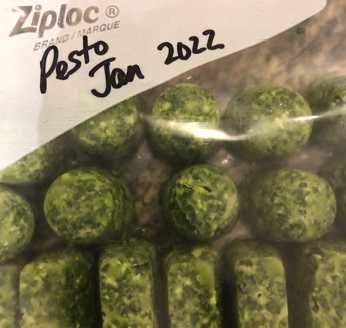 Pesto in Cubes for Freezer Storage